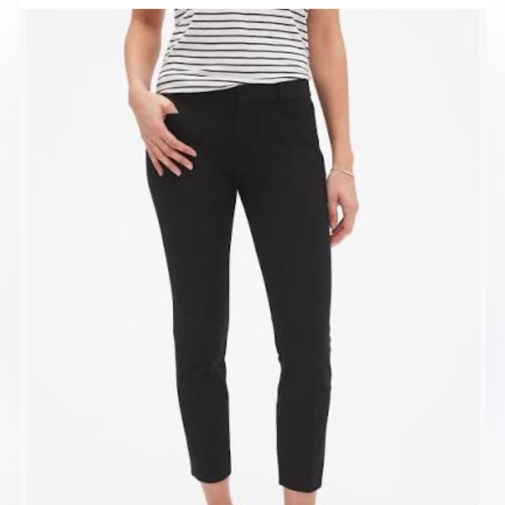 Banana Republic SLOAN Curvy Fit CROP PANTS Black